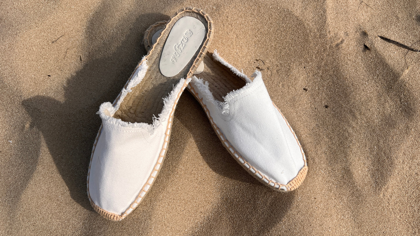 MONTEROSSO - Espadrilles Frauen ausgefranste Pantolette