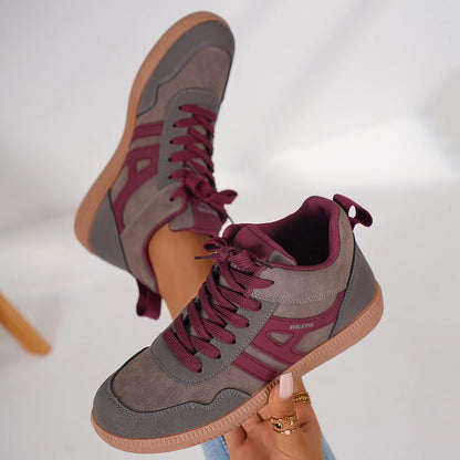 SNEAKERS II -  aus Wildleder für Damen – Coffee und Bordeaux