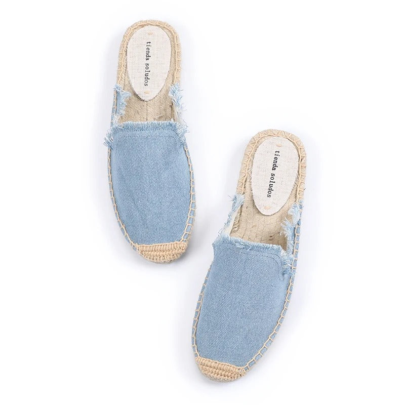 MONTEROSSO - Espadrilles Frauen ausgefranste Pantolette