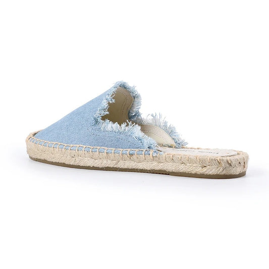 MONTEROSSO - Espadrilles Frauen ausgefranste Pantolette