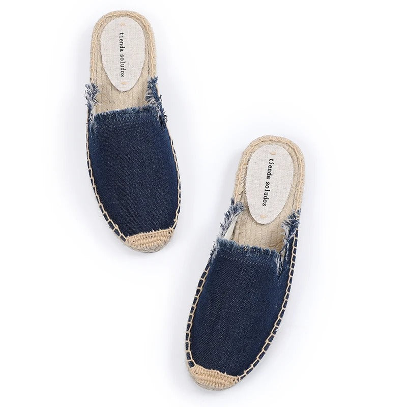 MONTEROSSO - Espadrilles Frauen ausgefranste Pantolette